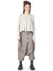 studiob3, low crotch pants Globo with flat drawstring cord belt