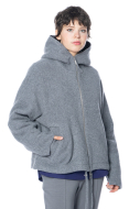 ULI SCHNEIDER, wool fleecy hoody jacket with pockets