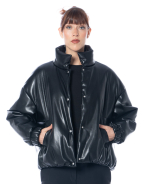 ULI SCHNEIDER, Puffer Jacket made of Faux Leather - NOBANANAS - Image 3