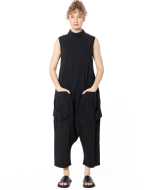 RUNDHOLZ, sleeveless overall in techno-stretch 1261241308 - NOBANANAS - Image 4