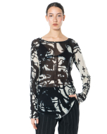 RUNDHOLZ, slim-fit shirt with spray print1261620501 - NOBANANAS - Image 4