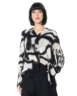 RUNDHOLZ, printed viscose jacket with tie front 1261771104 - NOBANANAS - Image 8