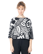 RUNDHOLZ BLACK LABEL, Sweater with All-Over Print 1263410702 - NOBANANAS - Image 5