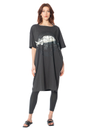 RUNDHOLZ, wide dress with retro print 1251300902