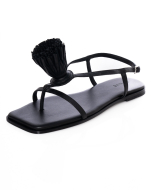 VIC MATIÉ, flat mules with fringe trim - NOBANANAS - Image 3