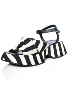 VIC MATIÉ, striped platform sandals with knot design