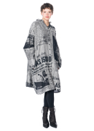 RUNDHOLZ DIP, One-Size Kleid mit Newsletter-Print 2242020903