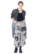 RUNDHOLZ DIP, cotton pants in newspaper print 2242070105