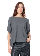 SoSUE, casual blouse COWBOY YOGI with round neckline