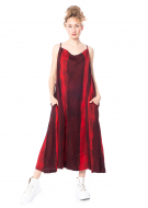 RUNDHOLZ DIP, langes, ärmelloses Kleid in edler Batik-Optik 1232190904