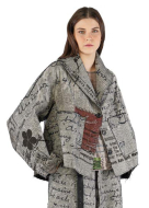 RUNDHOLZ DIP, Jacke mit Postkarten-Print 2252281104
