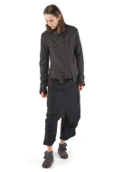 RUNDHOLZ, Hose aus Woll-Stretch im Materialmix 2251110106