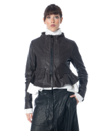 RUNDHOLZ, soft leather jacket with peplum 2251481105 - NOBANANAS - Image 1