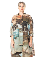 RUNDHOLZ DIP, shirt dress with tropical print 2252170902 - NOBANANAS - Image 2