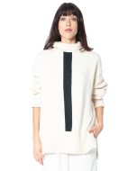 Turtleneck Sweater with Stripes 225P07 - NOBANANAS - Image 4