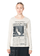 RUNDHOLZ DIP, iconic newspaper print T-shirt 2242300501