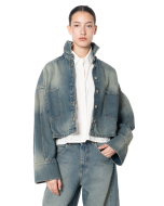 Andrea Ya’aqov, verkürzte Jeansjacke mit Oversize-Ärmeln - NOBANANAS - Bild 6