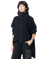 LA HAINE INSIDE US, asymmetrical cardigan with stand-up collar W5202 - NOBANANAS - Image 5