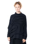 La Vaca Loca, knitted sweater with embossed look Poeta - NOBANANAS - Image 1