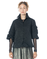 maria calderara, black metallic taffeta blouse - Nobananas - Image 4