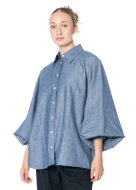 SoSUE, oversize denim blouse ANTONIA with wide sleeves