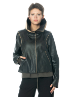 annette görtz, boxy leather jacket BLIND with collar 