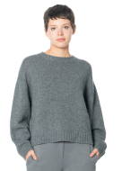 HENRY CHRIST, casual cashmere sweater with rib knit details