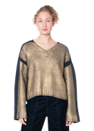 annette görtz, sweater LUCKY in crumble golden effect