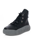 PURO, platform sneaker in super soft leather MARSHMELLO