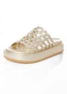 Paloma Barceló, platform sandal NADIRA in champagne