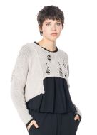 studiob3, cropped openwork jumper Shina