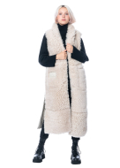 annette görtz, reversible fur vest Sis with shawl collar