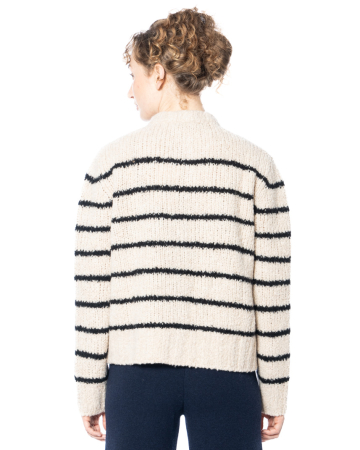 SoSUE, merino wool cardigan with stripes