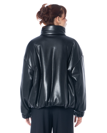 ULI SCHNEIDER, faux leather puffer jacket