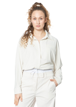 ULI SCHNEIDER, micro jersery cropped blouse with deep neckline