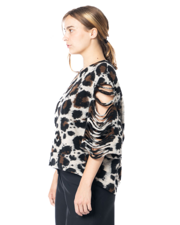 ULI SCHNEIDER, Pullover aus Wolle mit Cut-Outs
