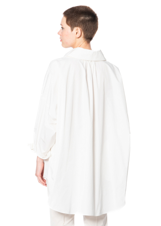 ULI SCHNEIDER, big blouse made from cotton taft with collar