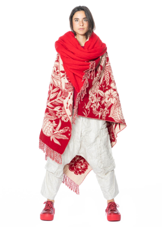 RUNDHOLZ, knit scarf with floral pattern 2241041401