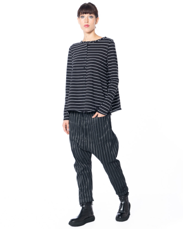 PLUSLAVIE PLÜ, casual pinstripe trousers T PANT