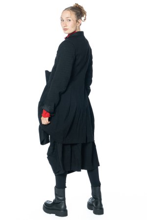 RUNDHOLZ, wool coat with embellished front 2241111213