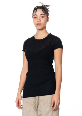 RUNDHOLZ, narrow cotton t-shirt with round neckline 1241180501