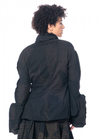 RUNDHOLZ, taillierte Jacke mit ausgestellten Manschetten aus Leinen-Baumwollgemisch 2231241101