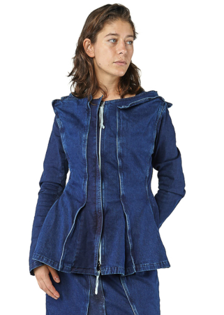 RUNDHOLZ DIP, tailored jacket in layered denim 1252031103 