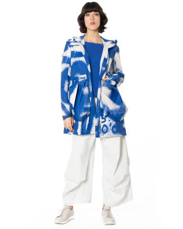 RUNDHOLZ, soft shell coat with graffiti print 1261001201