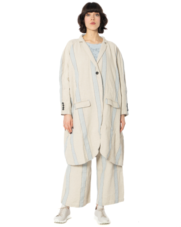 RUNDHOLZ DIP, oversize linen-cotton coat 1262101204