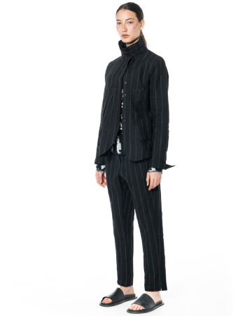 RUNDHOLZ, schmale Leinenhose mit Nadelstreifen 1261020108 