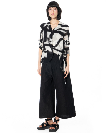 RUNDHOLZ, wide-leg pants in cotton-linen-mix 1261120124