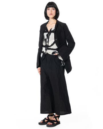 RUNDHOLZ, wide-leg pants in cotton-linen-mix 1261120124