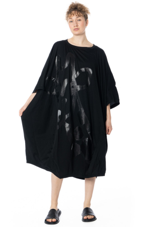 RUNDHOLZ, Oversize-Jerseykleid mit Spray-Print 1261300903