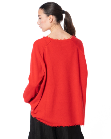 RUNDHOLZ, leichter Wollpullover mit Fransen 1261330702